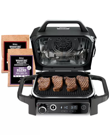 Ninja Woodfire Outdoor Grill & Smoker, 7-in-1 Master Grill, BBQ Smoker and Air Fryer with Woodfire Technology - OG701