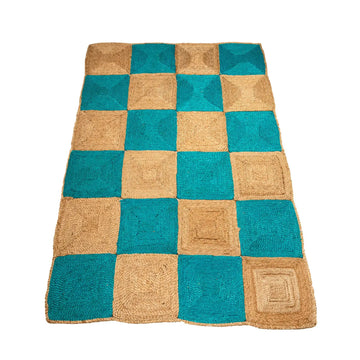 Hand Woven Jute Rectangular Geometric Carpet