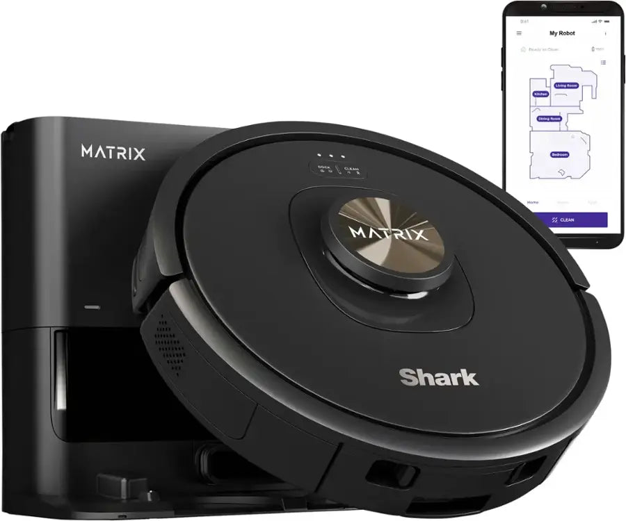 Matrix Self-Emptying Robot Vacuum with Precision Home Mapping and Extended Runtime, Wi-Fi Connected - Black