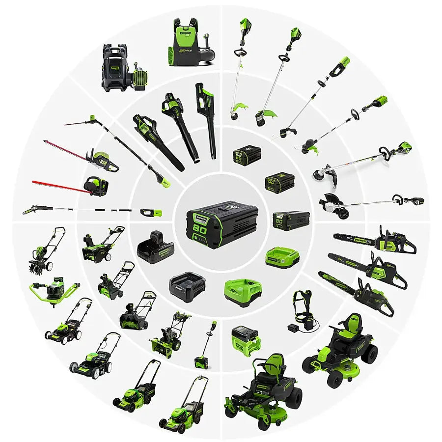 Greenworks - 80V 12” Cordless Brushless Snow Shovel with 2.0 Ah Battery and Rapid Charger - Black/Green