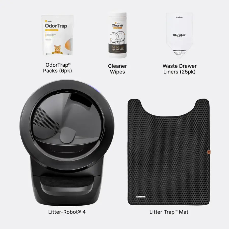Whisker - Litter-Robot 4 Smart App-Controlled Self-Cleaning Litter Box Core Accessories Bundle