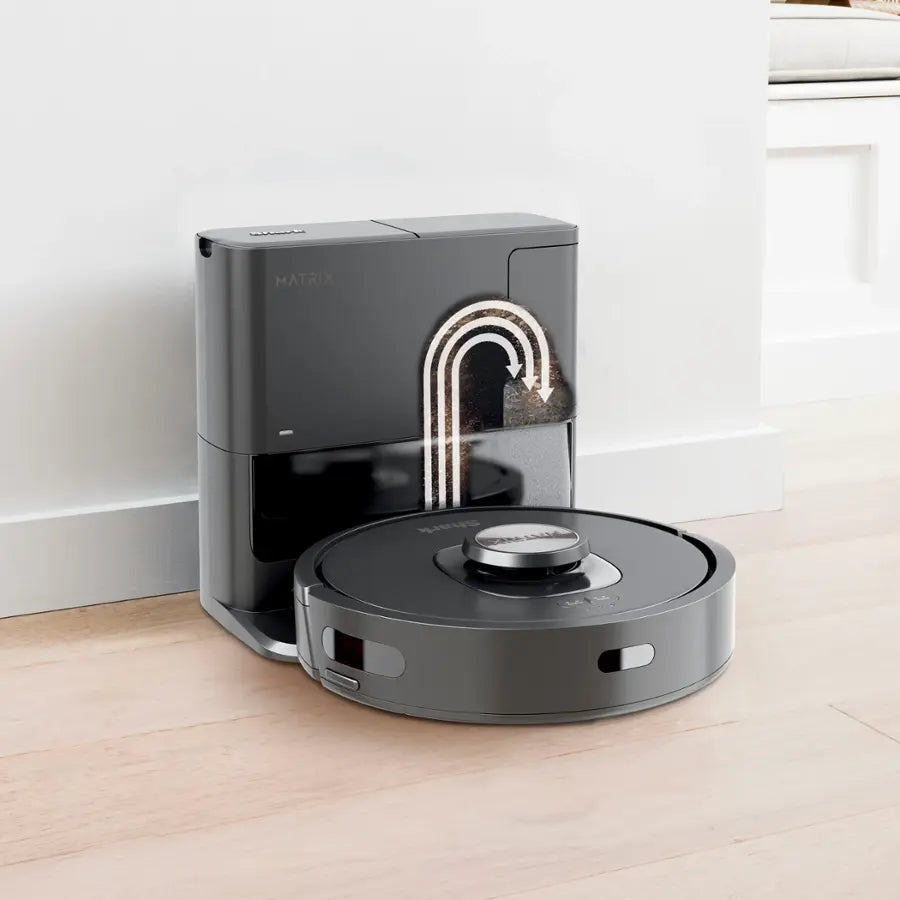 Matrix Self-Emptying Robot Vacuum with Precision Home Mapping and Extended Runtime, Wi-Fi Connected - Black