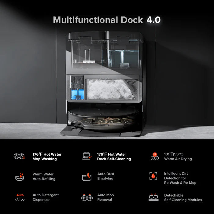 Roborock Saros 10R Robot Vacuum with Multifunctional Dock 4.0 (Upgraded from S8 MaxV Ultra)