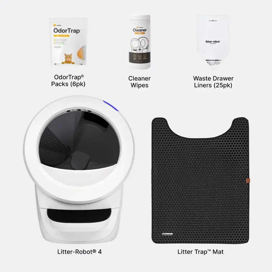 Whisker - Litter-Robot 4 Smart App-Controlled Self-Cleaning Litter Box Core Accessories Bundle